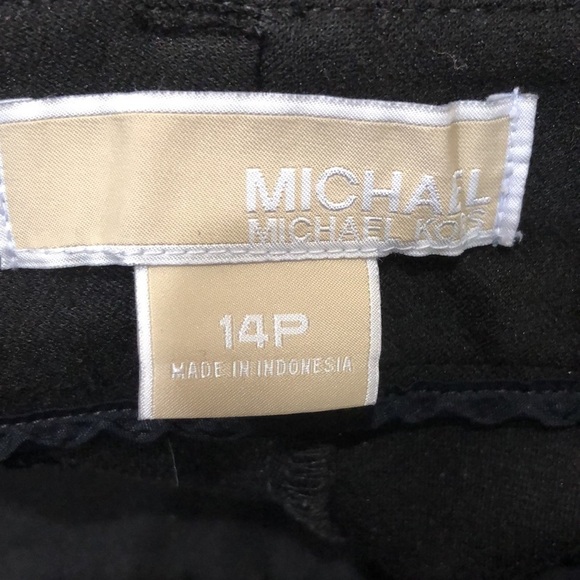 MICHAEL Michael Kors Ankle Straight Leg Pants Size 14P Black - Picture 8 of 9